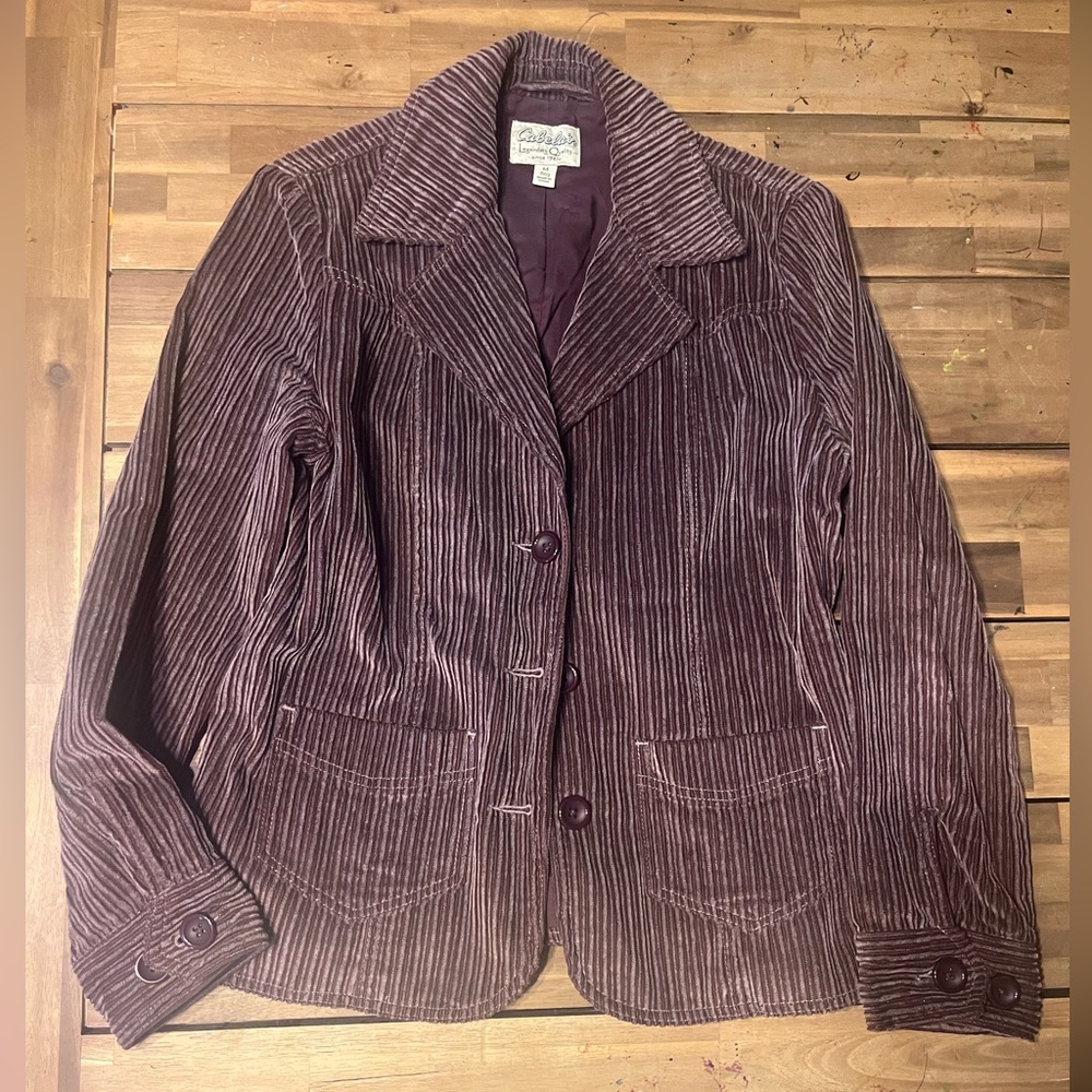 Woman’s size Medium,Cabela’s Corduroy blazer burgundy fall blazer